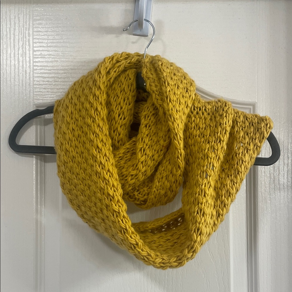 Olsenboye Vibrant Yellow Knit Infinity Scarf